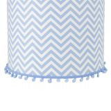 Lustre Tubular Pompom Chevron Azul Quarto Bebê Infantil Menino