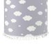 Lustre Tubular Pompom Nuvem Cinza Quarto Bebê Infantil Menino Menina