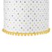 Lustre Tubular Pompom Triângulos Amarelos Quarto Bebê Infantil Menino Menina