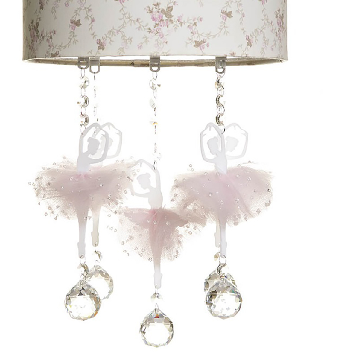 Lustre Tubular Rosa Com Bailarinas Quarto Bebê Infantil