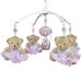 Móbile Musical Ursinha Princesa e Balão Rosa Quarto Bebê Infantil Menina