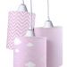 Pendente 3 Tubinhos Rosa Quarto Bebê Infantil