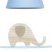 Pendente Geométrico Retângulo Elefante Azul Quarto Bebê Infantil Menino