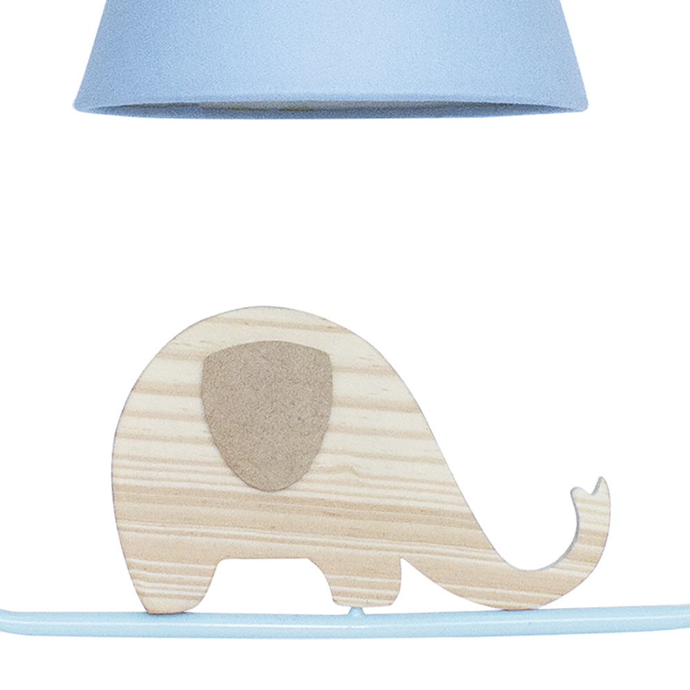 Pendente Geométrico Retângulo Elefante Azul Quarto Bebê Infantil Menino