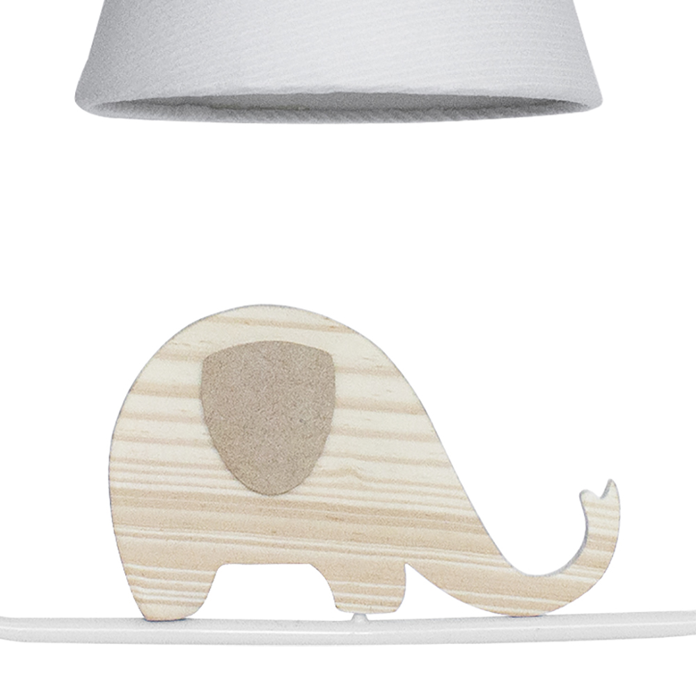 Pendente Geométrico Retângulo Elefante Branco Quarto Bebê Infantil Unissex