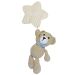 Porta Maternidade Estrela com Urso de Gravata Azul Quarto Bebê Infantil Menino