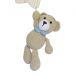 Porta Maternidade Estrela com Urso de Gravata Azul Quarto Bebê Infantil Menino