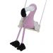 Porta Maternidade Nuvem Balança com Flamingo Quarto Bebê Infantil Menina