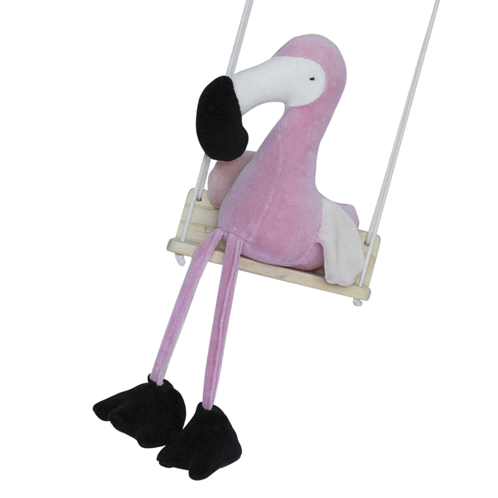 Porta Maternidade Nuvem Balança com Flamingo Quarto Bebê Infantil Menina