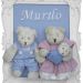 Porta Maternidade Quadro Família Urso com Bebê Menino Quarto Bebê Infantil