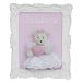 Porta Maternidade Quadro Ursa Vestido e Coração Quarto Bebê Infantil Menina