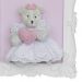 Porta Maternidade Quadro Ursa Vestido e Coração Quarto Bebê Infantil Menina