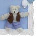 Porta Maternidade Quadro Urso e Bexigas Quarto Bebê Infantil Menino