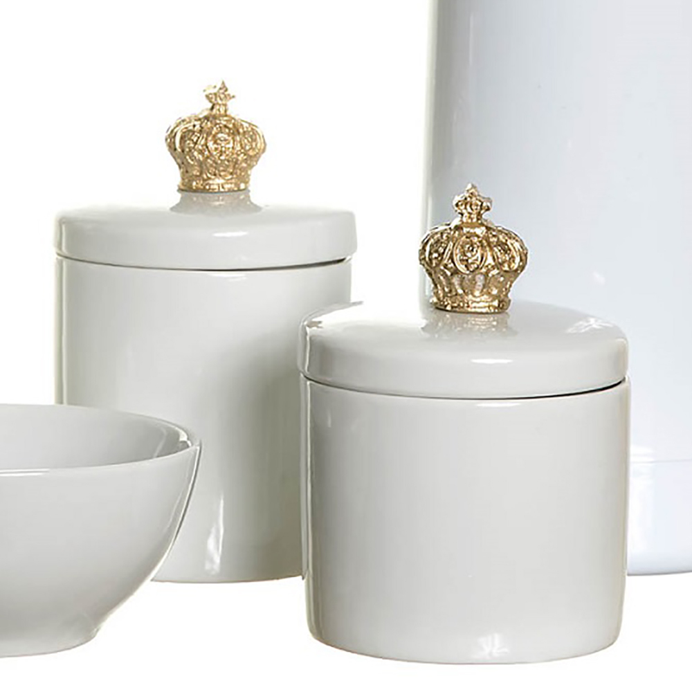 Potes, Garrafa, Molhadeira E Porta Álcool-Gel Com Coroa Quarto Bebê