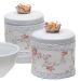 Potes, Molhadeira e Porta Álcool-Gel Com Capa Florzinha Dourada Quarto Bebê Infantil Menina