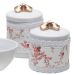 Potes, Molhadeira e Porta Álcool-Gel Com Capa Lacinho Dourado Quarto Bebê Infantil Menina