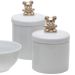 Potes, Molhadeira e Porta Álcool-Gel Ursinho Dourado Quarto Bebê Infantil Menina Menino