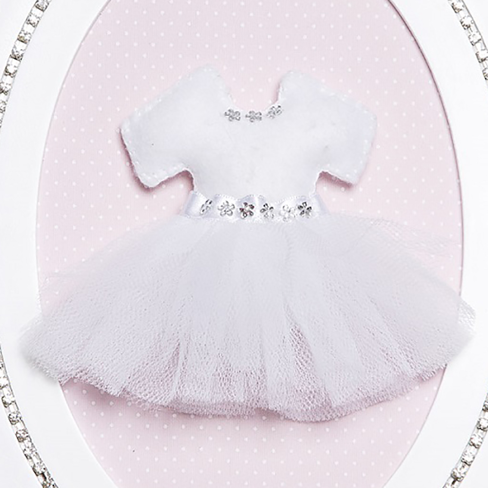 Quadrinho Balé Strass Saia De Bailarina Quarto Bebê Infantil Menina