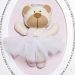 Quadrinho Balé Strass Ursa Bailarina Quarto Bebê Infantil Menina