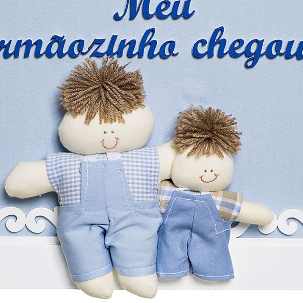 Quadro Arabesco Menino Com Irmãozinho Quarto Bebê Menina Menino