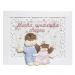 Quadro Arabesco Menino Com Irmãzinha Rosa Quarto Bebê Infantil Menina Menino