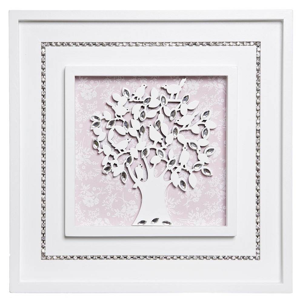 Quadro Árvore Da Vida Com Strass Quarto Bebê Infantil