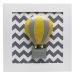 Quadro Decorativo Balão Chevron Cinza Quarto Bebê Infantil Menina Menino