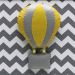 Quadro Decorativo Balão Chevron Cinza Quarto Bebê Infantil Menina Menino
