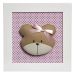 Quadro Decorativo Cara Da Ursa Quarto Bebê Infantil Menina