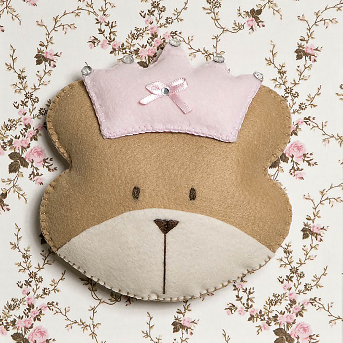 Quadro Decorativo Cara De Ursa Princesa Quarto Bebê Infantil Menina