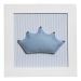 Quadro Decorativo Coroa Azul Quarto Bebê Infantil