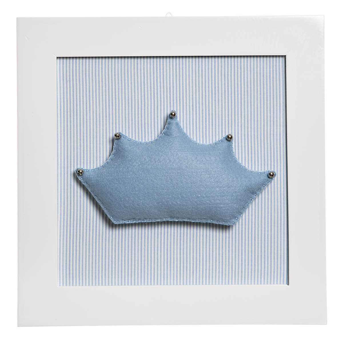 Quadro Decorativo Coroa Azul Quarto Bebê Infantil