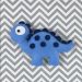 Quadro Decorativo Dino Estegossauro Quarto Bebê Infantil Menino Menina