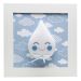 Quadro Decorativo Gota Com Carinha Azul Quarto Bebê Infantil Menino
