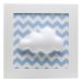 Quadro Decorativo Nuvem Chevron Azul Quarto Bebê Infantil Menino