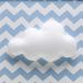 Quadro Decorativo Nuvem Chevron Azul Quarto Bebê Infantil Menino