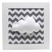 Quadro Decorativo Nuvem Chevron Cinza Quarto Bebê Infantil Menina Menino