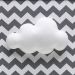 Quadro Decorativo Nuvem Chevron Cinza Quarto Bebê Infantil Menina Menino