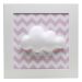 Quadro Decorativo Nuvem Chevron Rosa Quarto Bebê Infantil Menina