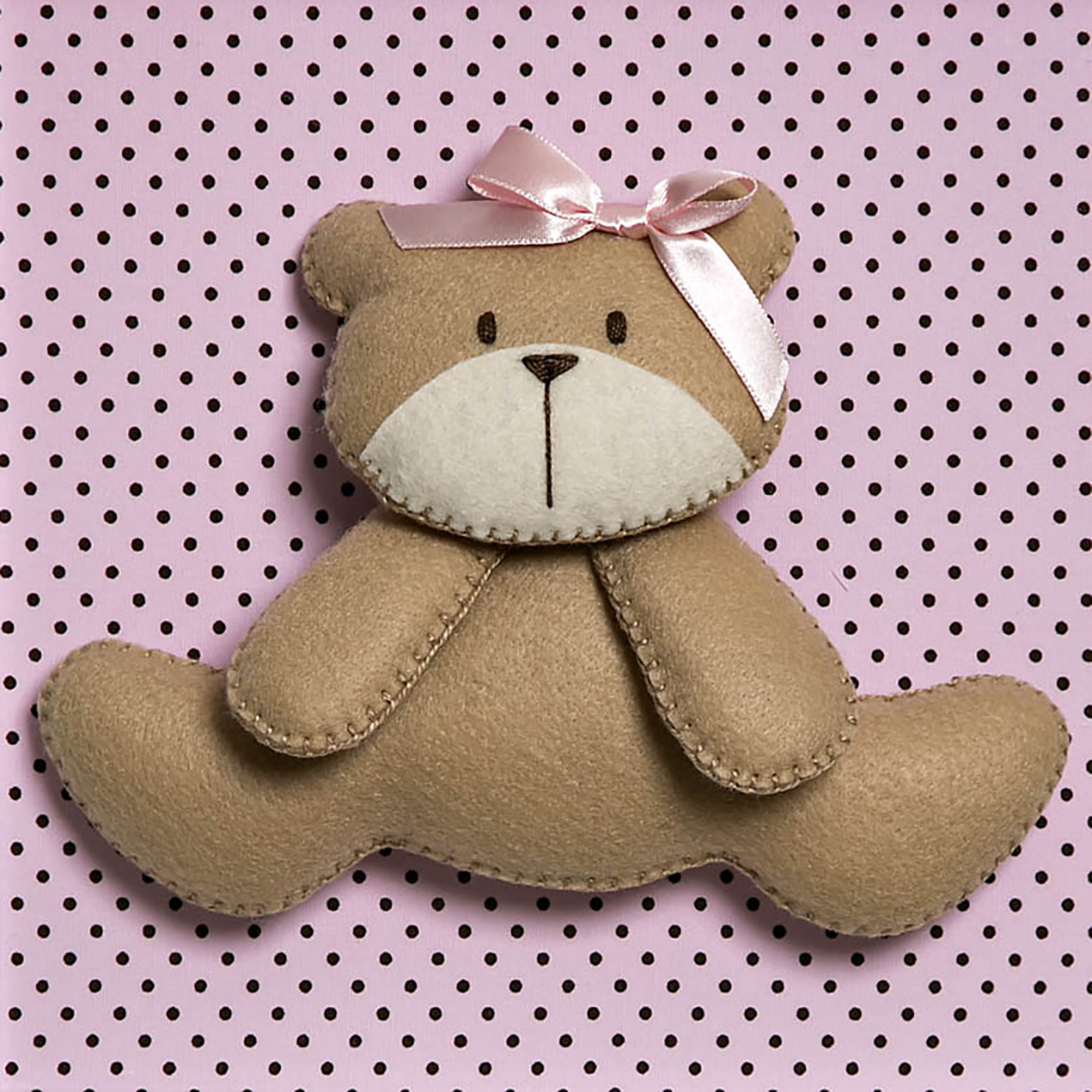 Quadro Decorativo Ursa Quarto Bebê Infantil Menina
