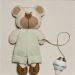 Quadro Decorativo Ursinho Com Pião Quarto Bebê Infantil Menino