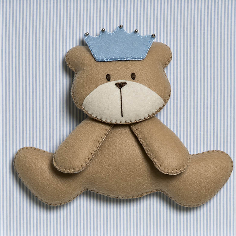 Quadro Decorativo Urso Príncipe Quarto Bebê Infantil