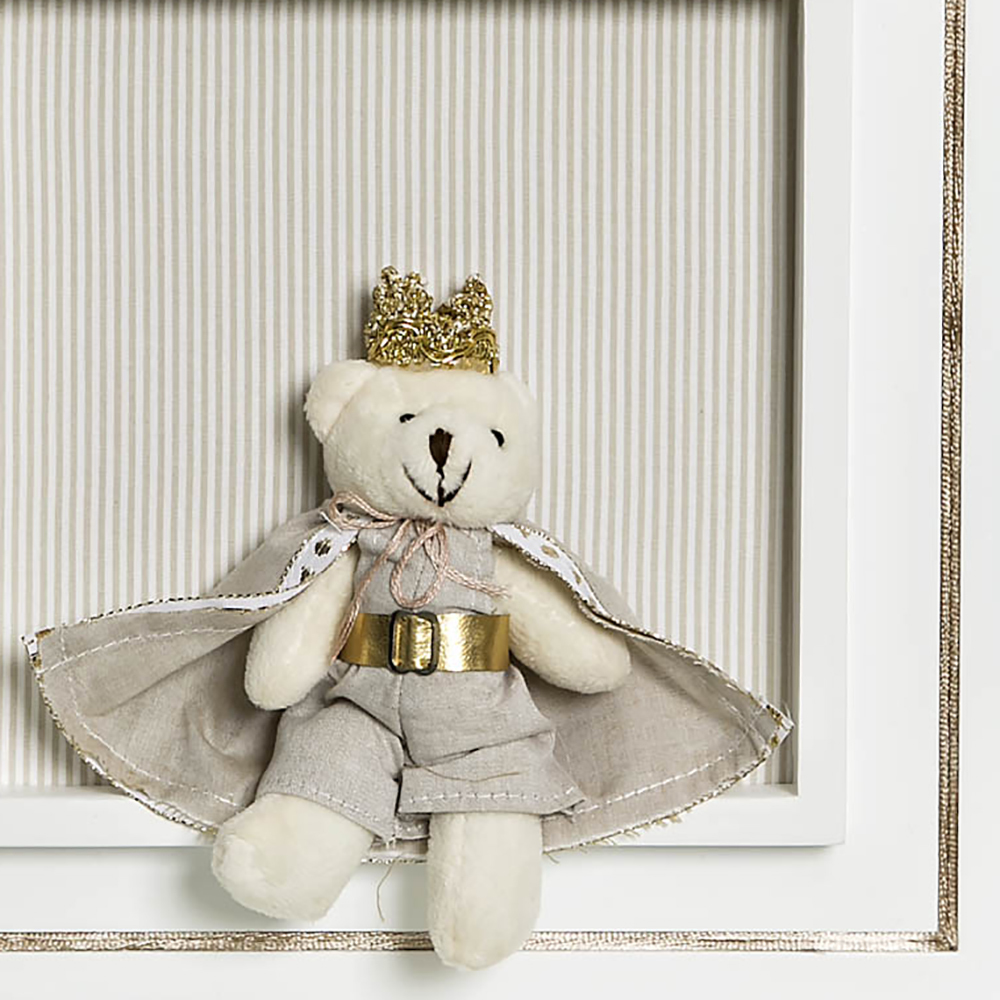 Quadro Príncipe Com Coroa E Capa Quarto Bebê Infantil