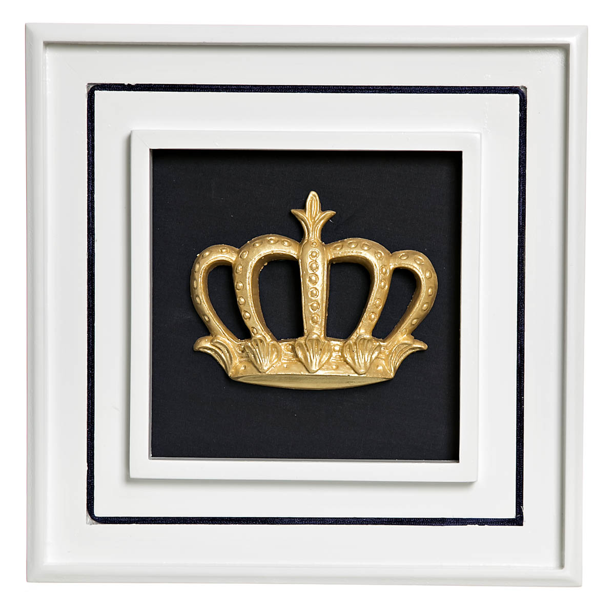 Quadro Príncipe Corôa G Dourada Quarto Bebê Infantil Menino