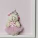 Quadro Princesa Pérolas Ursa Mini Bailarina Quarto Bebê Infantil