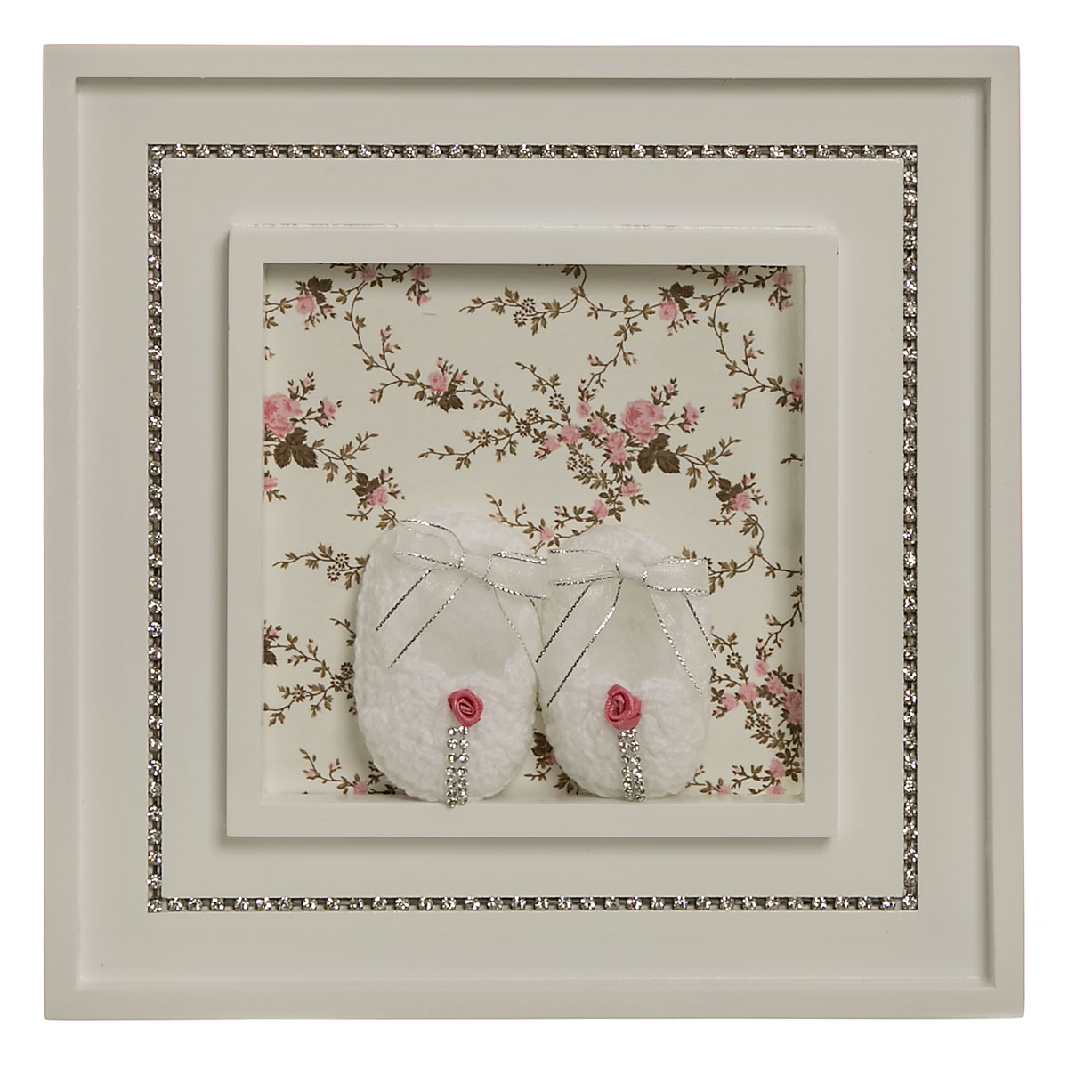 Quadro Princesa Strass Sapatinhos Quarto Bebê Infantil