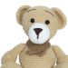 Urso Ted de Cachecol Bege Amigurumi Crochê Quarto Bebê Infantil Menino