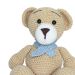 Urso Tom de Cachecol Azul Amigurumi Crochê Quarto Bebê Infantil Menino