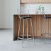 [OUTLET] Banqueta Ângela Cromada e Preta 94 cm