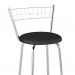 [OUTLET] Banqueta Ângela Cromada e Preta 94 cm